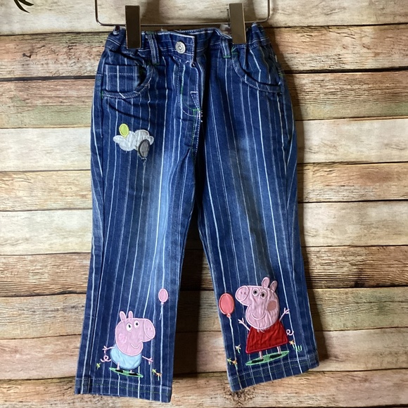 Peppa Pig Denim Jeans From “Nova” Baby Girl 18-24 Months - Picture 1 of 6